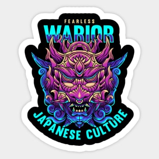 Fearless Warior Japanese Culture Sticker